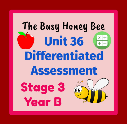 Stage 3 Year B Differentiated Maths Assessment Unit 36