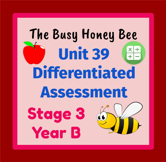 Stage 3 Year B Differentiated Maths Assessment Unit 39