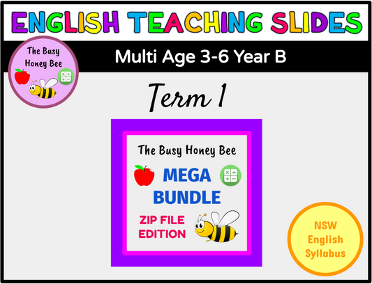 Multi Age 3-6 Year B Term 1 English Teaching Slides Mega Bundle