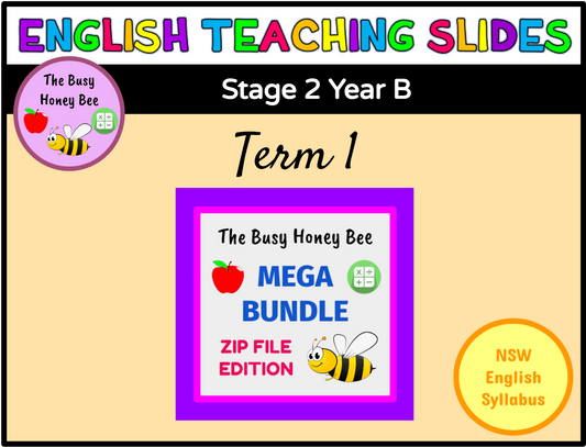 Stage 2 Year B Term 1 English Teaching Slides Mega Bundle