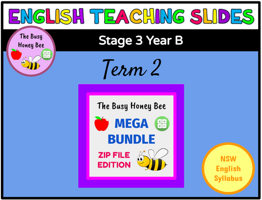 Stage 3 Year B Term 2 English Teaching Slides Mega Bundle