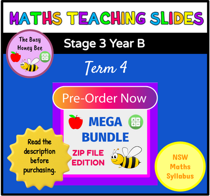 PRE-ORDER Stage 3 Year B Term 4 Maths Teaching Slides Mega Bundle