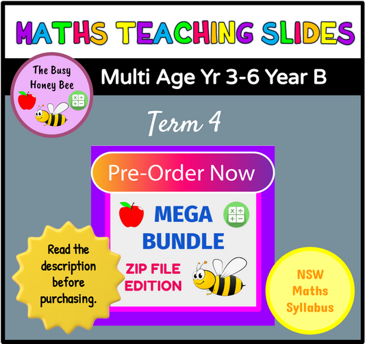 PRE-ORDER Multi Age 3-6 Year B Term 4 Maths Teaching Slides Mega Bundle