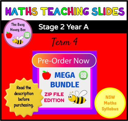 PRE-ORDER Stage 2 Year A Term 4 Maths Teaching Slides Mega Bundle