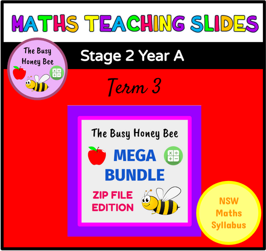 Stage 2 Year A Term 3 Maths Teaching Slides Mega Bundle