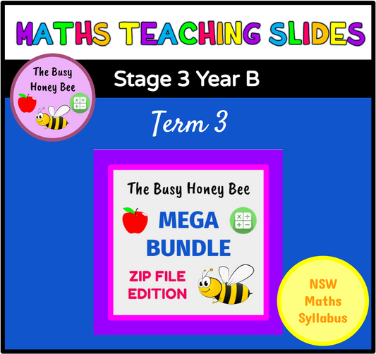 Stage 3 Year B Term 3 Maths Teaching Slides Mega Bundle