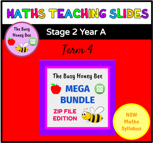 Stage 2 Year A Term 4 Maths Teaching Slides Mega Bundle