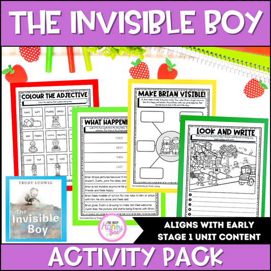 The Invisible Boy by Trudy Ludwig Activity Pack