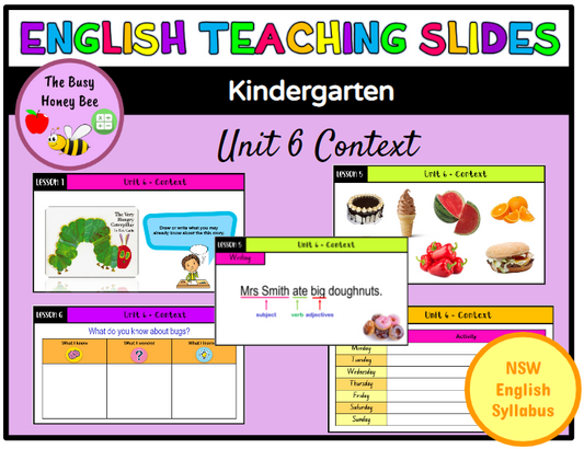 Early Stage 1 Unit 6 Context English Teaching Slides