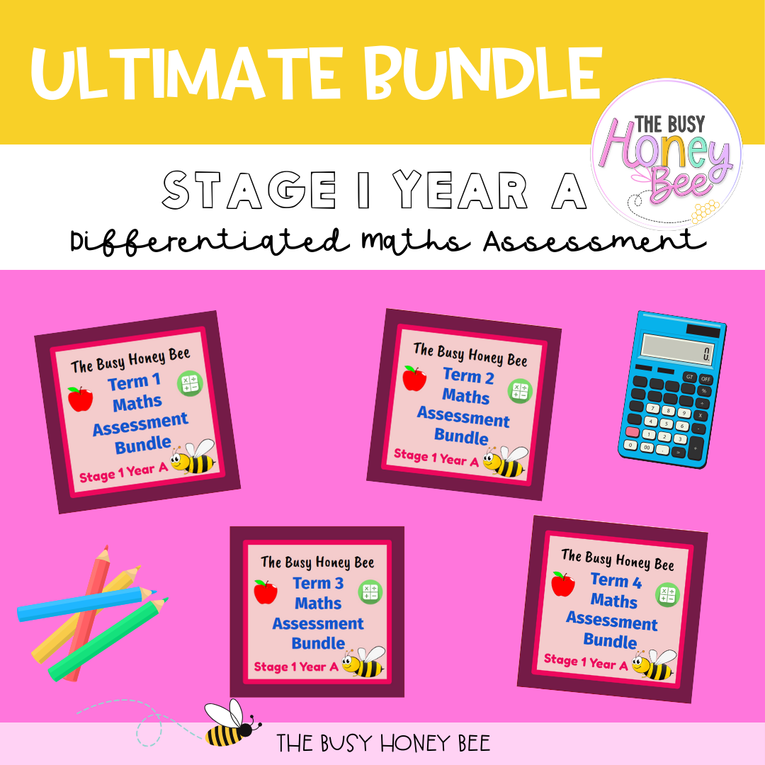 ULTIMATE Stage 1 Year A Differentiated Maths Assessment Bundle