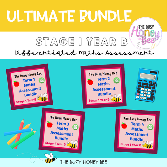 ULTIMATE Stage 1 Year B Differentiated Maths Assessment Bundle