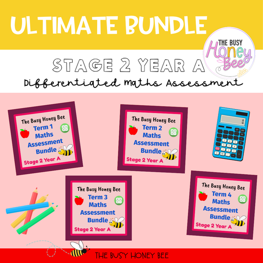 ULTIMATE Stage 2 Year A Differentiated Maths Assessment Bundle