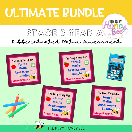 ULTIMATE Stage 3 Year A Differentiated Maths Assessment Bundle