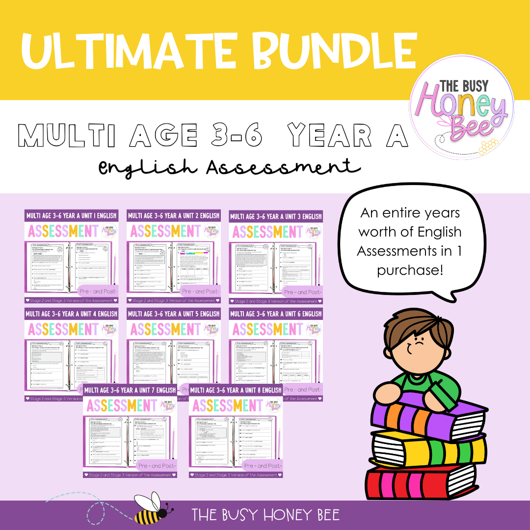 ULTIMATE Multi Age 3-6 Year A English Assessment Bundle