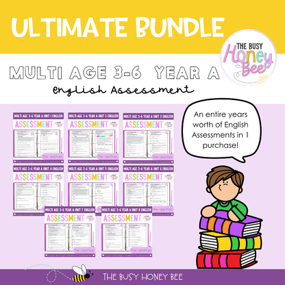 ULTIMATE Multi Age 3-6 Year A English Assessment Bundle