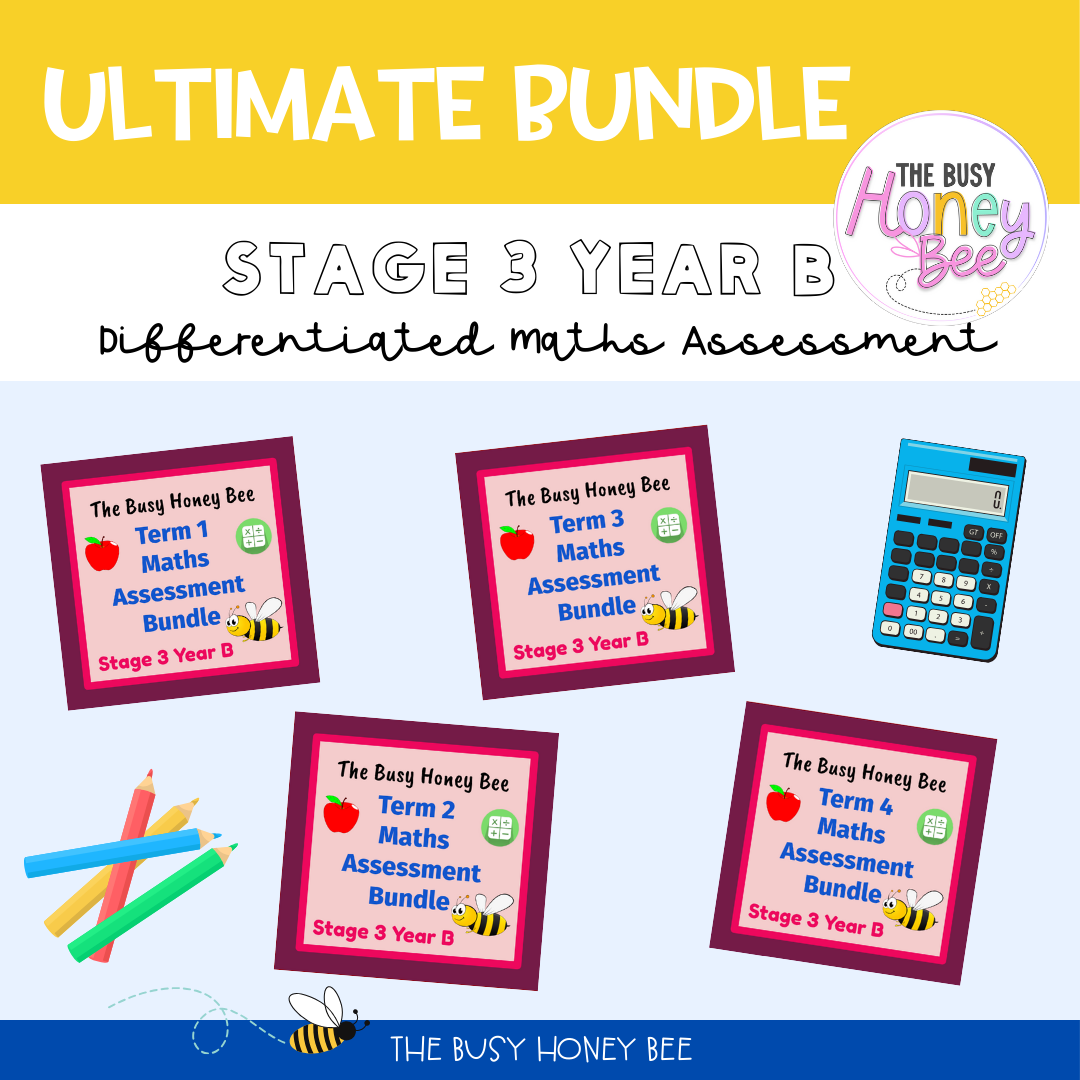 ULTIMATE Stage 3 Year B Differentiated Maths Assessment Bundle