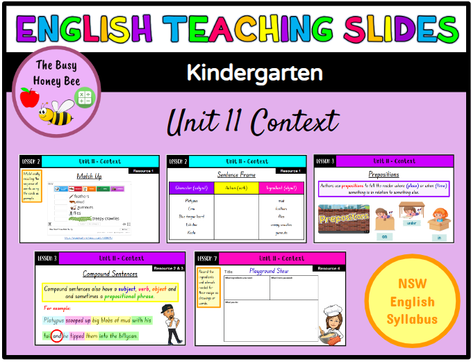 Early Stage 1 Unit 11 Context English Teaching Slides