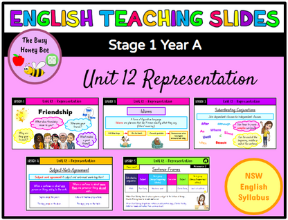 Stage 1 Year A Term 3 English Teaching Slides Mega Bundle