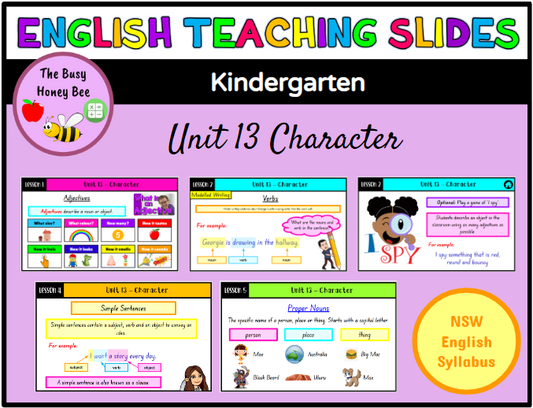 Early Stage 1 Unit 13 Character English Teaching Slides