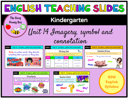 Early Stage 1 Unit 14 Imagery, symbol and connotation English Teaching Slides