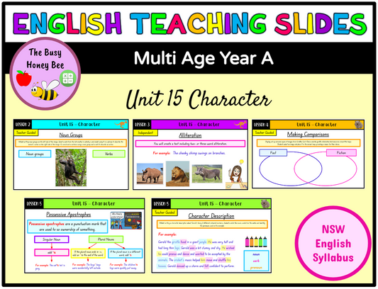 Multi Age Year A Unit 15 Character English Teaching Slides