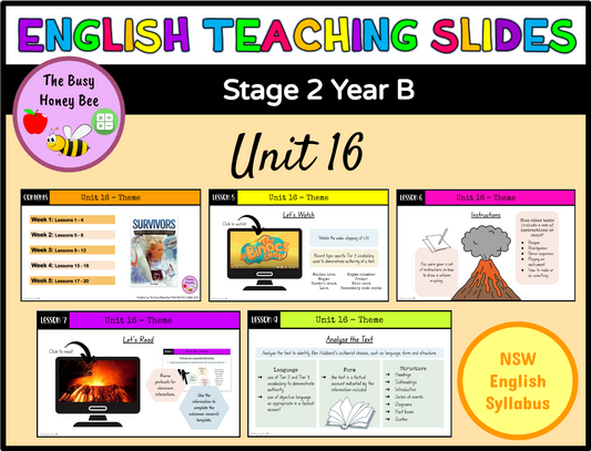 Stage 2 Year B Unit 16 Theme English Teaching Slides