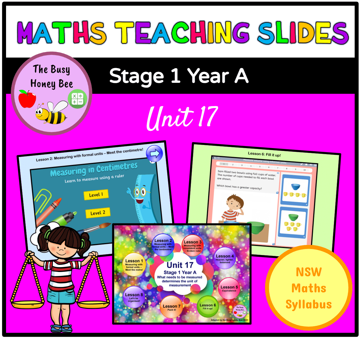 Stage 1 Year A Unit 17 Maths Teaching Slides – The Busy Honey Bee