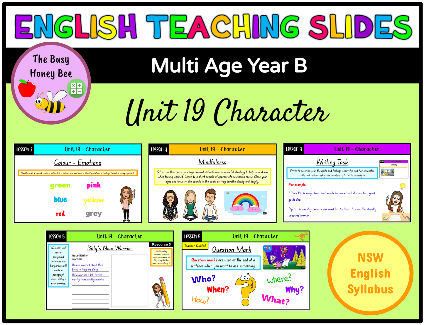 Multi Age K-2 Year B Term 4 English Teaching Slides Mega Bundle