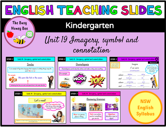 Early Stage 1 Unit 19 Imagery, symbol and connotation English Teaching Slides