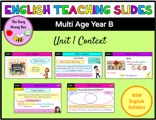 Multi Age Year B Unit 1 Context English Teaching Slides