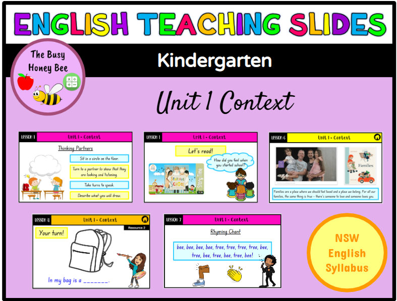 Early Stage 1 Unit 1 Context English Teaching Slides