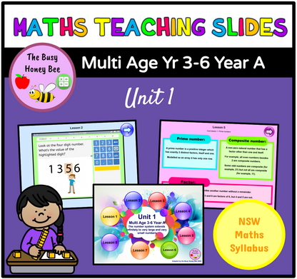 Multi Age 3-6 Year A Term 1 Maths Teaching Slides Mega Bundle