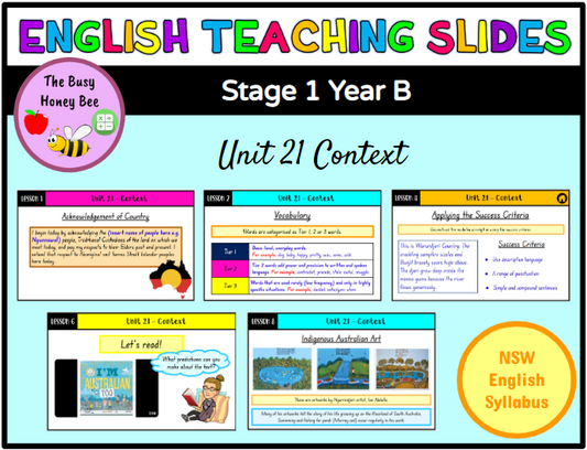 Stage 1 Year B Unit 21 Context English Teaching Slides