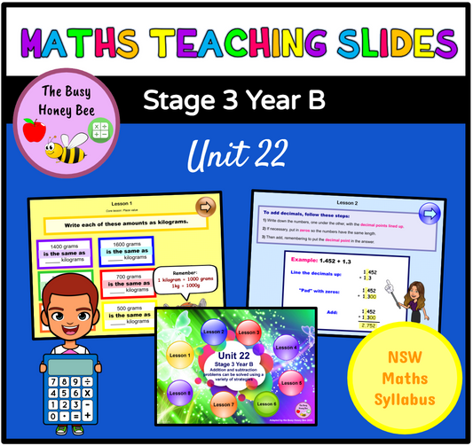 Stage 3 Year B Unit 22 Maths Teaching Slides