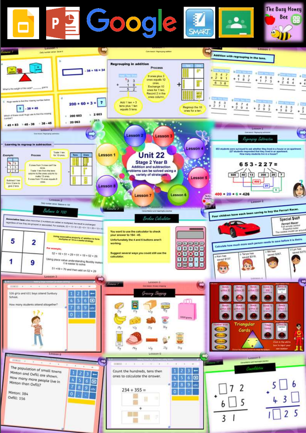 Stage 2 Year B Unit 22 Maths Teaching Slides – The Busy Honey Bee