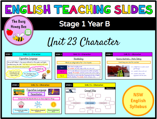 Stage 1 Year B Unit 23 Character English Teaching Slides