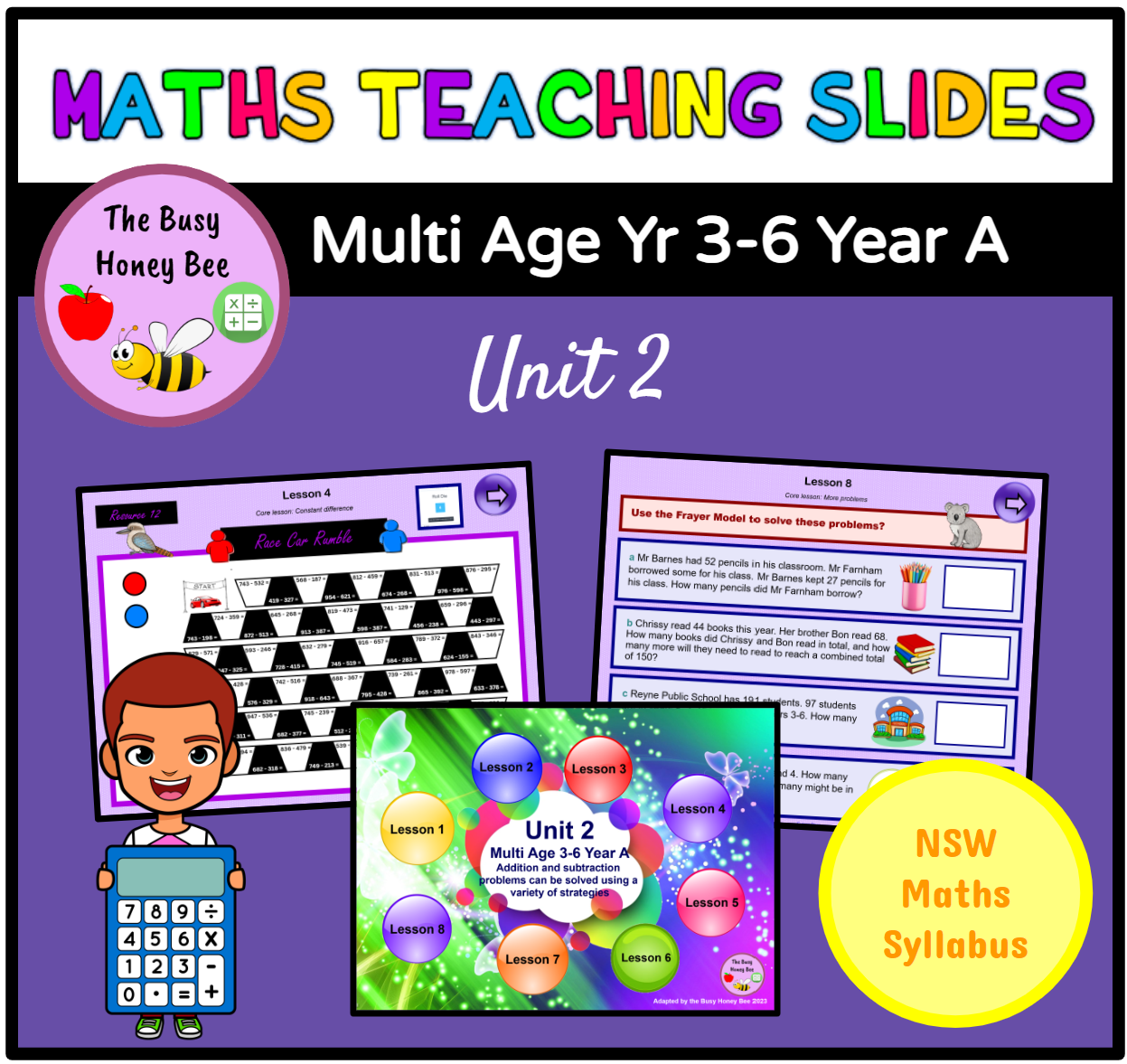 Multi Age 3-6 Year A Term 1 Maths Teaching Slides Mega Bundle