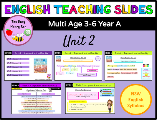 Multi Age 3-6 Year A Unit 2 Argument and Authority English Teaching Slides