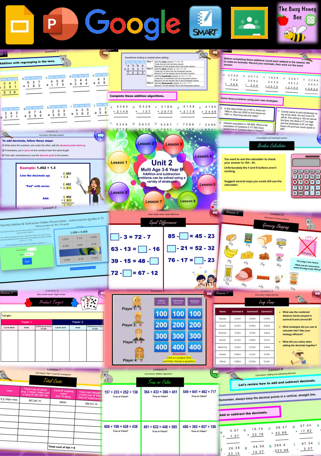 Multi Age 3-6 Year B Unit 2 Maths Teaching Slides – The Busy Honey Bee