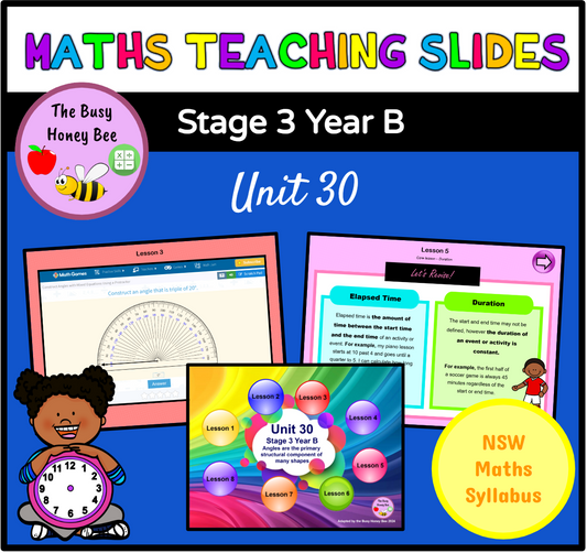 Stage 3 Year B Unit 30 Maths Teaching Slides