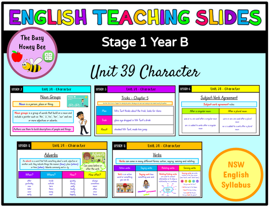 Stage 1 Year B Unit 39 Character English Teaching Slides