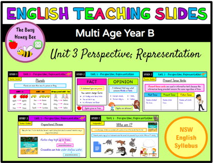 Multi Age K-2 Year B Term 1 English Teaching Slides Mega Bundle