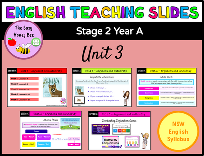 Stage 2 Year A Term 2 English Teaching Slides Mega Bundle