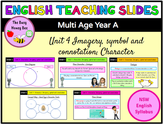 Multi Age Year A Unit 4 Imagery, symbol and connotation; English Teaching Slides