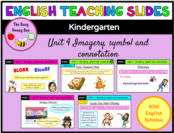 Early Stage 1 Unit 4 Imagery, symbol and connotation English Teaching Slides