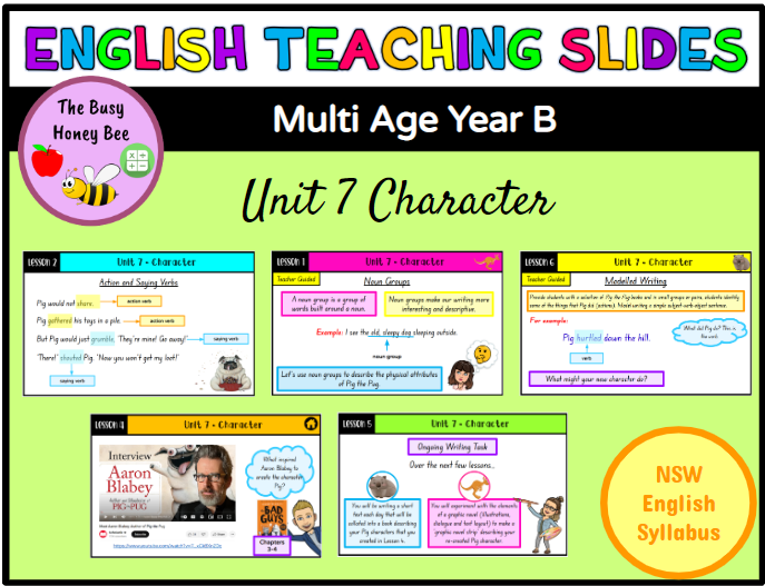 Multi Age Year B Unit 7 Character English Teaching Slides