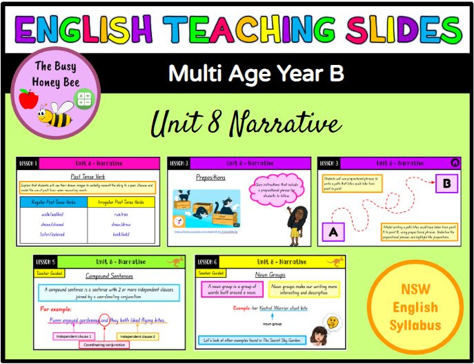 Multi Age K-2 Year B Term 2 English Teaching Slides Mega Bundle