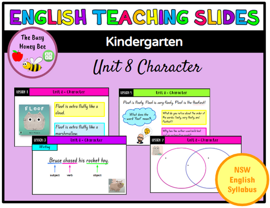 Early Stage 1 Unit 8 Character English Teaching Slides