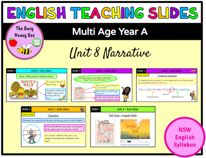 Multi Age K-2 Year A Term 2 English Teaching Slides Mega Bundle