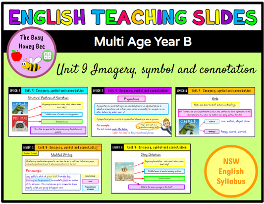 Multi Age Year B Unit Unit 9 Imagery, symbol... English Teaching Slides